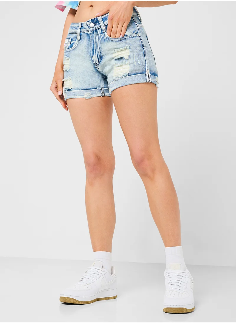 Ginger Distressed Denim Shorts