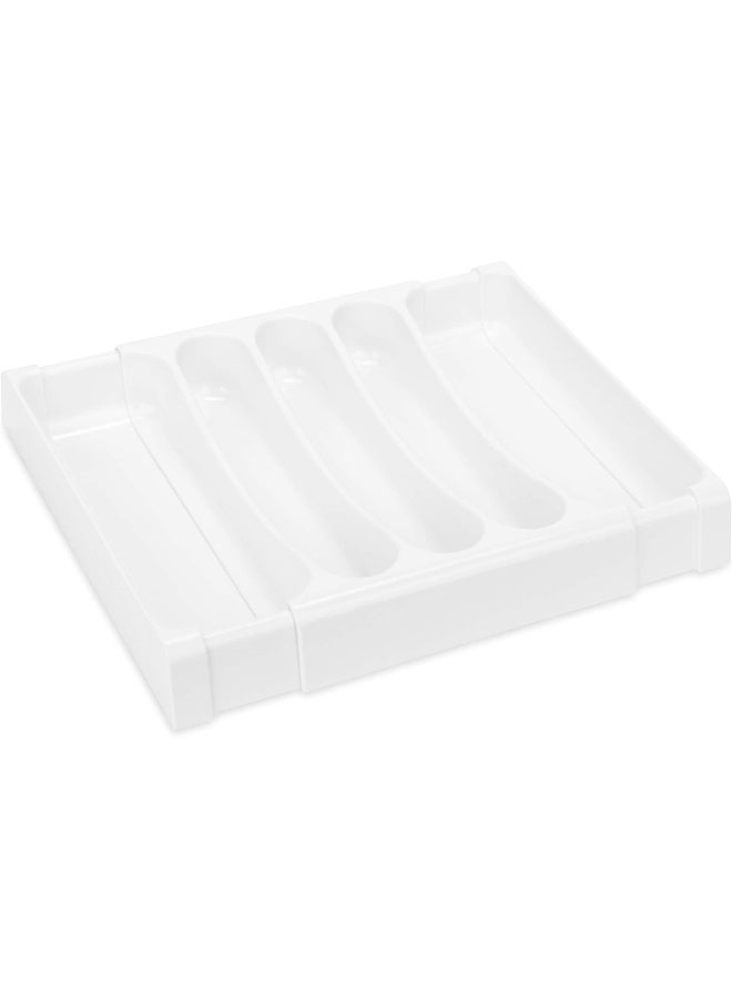 Camco Adjustable Cutlery Tray - Designed for RV and Compact Kitchen Drawers, Adjusts between 9" and 13" for An Easy Custom Fit - White (43503) - Image 3