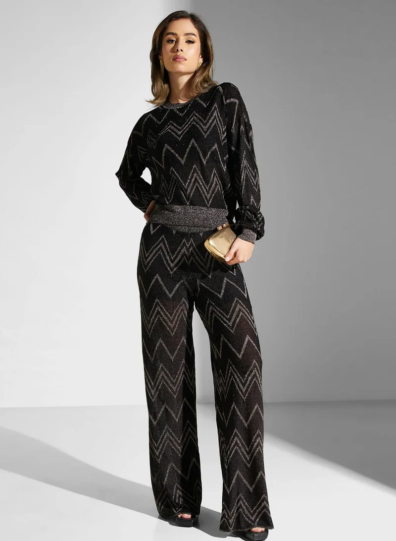 ONLY Round Neck Shimmer Sweater