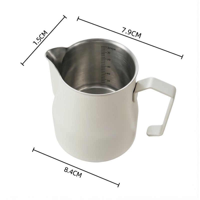 304 Stainless Steel Milk Frothing Pitcher Non-stick Espresso Latte Art Cup 350ml - Image 3