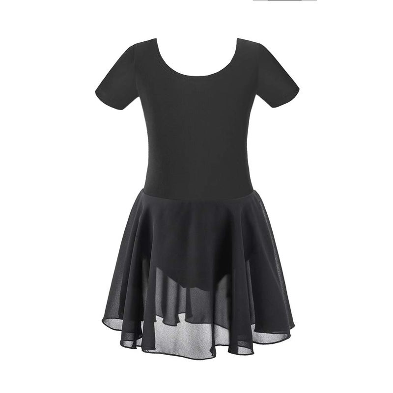 Stelle Ballet Leotards for Girls Dance Leotard with Skirt Toddler Dance Outfits Criss-Cross Back (Black,4T) - Image 5