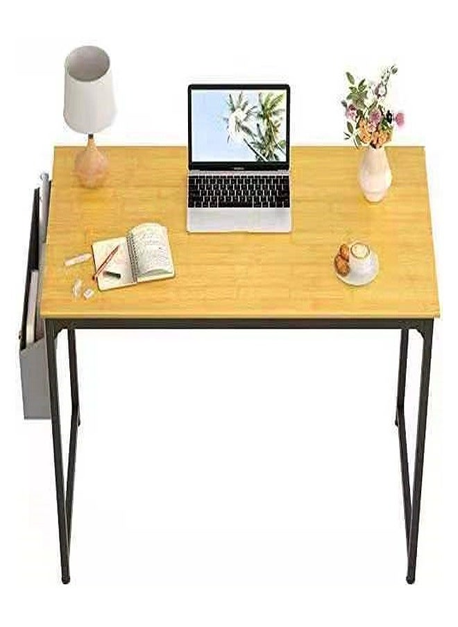 fashionhome - Simple Style Vintage Design Computer Desk, Workstation, Sturdy Writing Desk with Storage Bag and Hook for Home and Offices 100 x 50 x 72 centimeter - Image 1