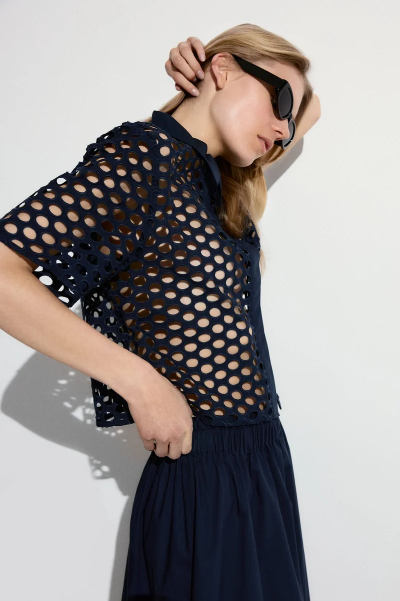 H&M Eyelet-embroidered shirt