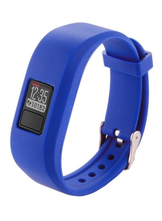 NIBEMINENT Silicone Watchband for Garmin Vivofit 3 Smart Watch Length 24.2cm Dark Blue - Image 1