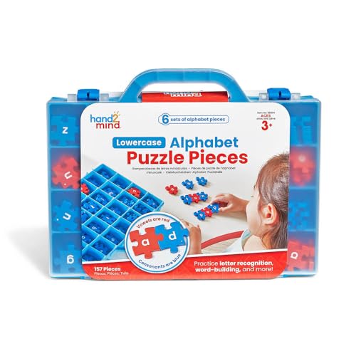 hand2mind Lowercase Alphabet Puzzle Pieces Spelling Toys for Kids 35 Word Building Puzzles Letter Recognition for Preschoolers Toddler ABC Learning Toys Science of Reading Manipulatives - Image 1
