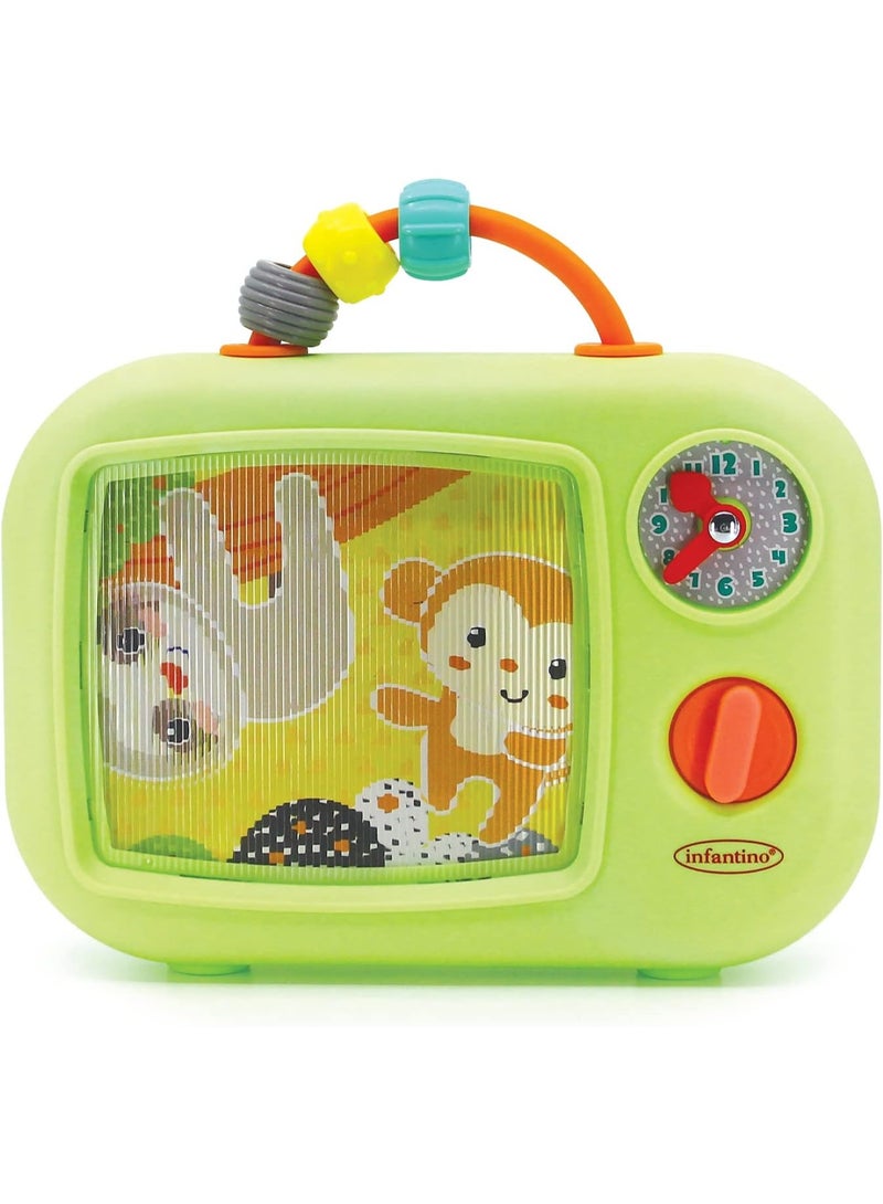 إنفانتينو لعبة موسيقية للأطفال بعمر 9 أشهر فما فوق - لعبة تعليمية متعددة الألوان مع أضواء وأصوات وساعة متحركة - Image 1