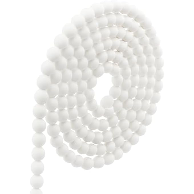 FLEXIBLE MOLDING TRIM PEEL & STICK - 10FT (15 MM) DECORATIVE BEAD PEARL DIY WALL TRIM FOR BATHROOM MIRROR FRAME, BORDER, BACKSPLASH, TILE, CEILING, CABINET & TV WALL EDGE (WHITE) - Image 1