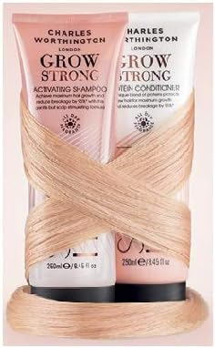 Pack of 2 Charles Worthington Grow Strong Activating SHAMPOO 250ml Grow Strong Protein CONDITIONER 250ml