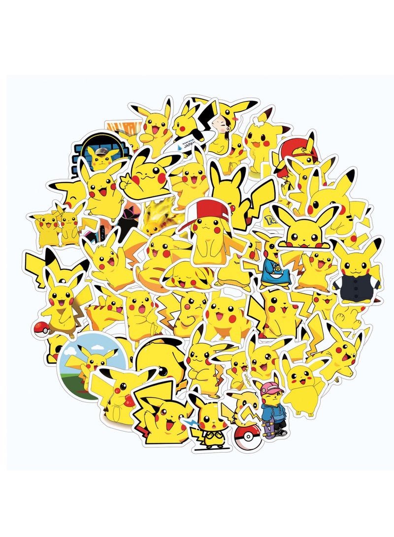 53pcs popular hot sale anime cartoon Pokémon graffiti DIY stickers decorative cup guitar laptop luggage waterproof stickers cute pokemon decals - Image 1