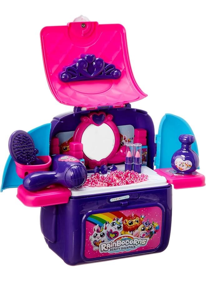 ZURU Rainbocorns role play 2 in 1 beauty play set in backpack for kids - Image 1