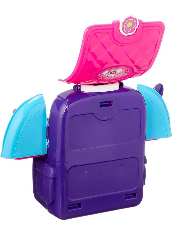 ZURU Rainbocorns role play 2 in 1 beauty play set in backpack for kids - Image 3
