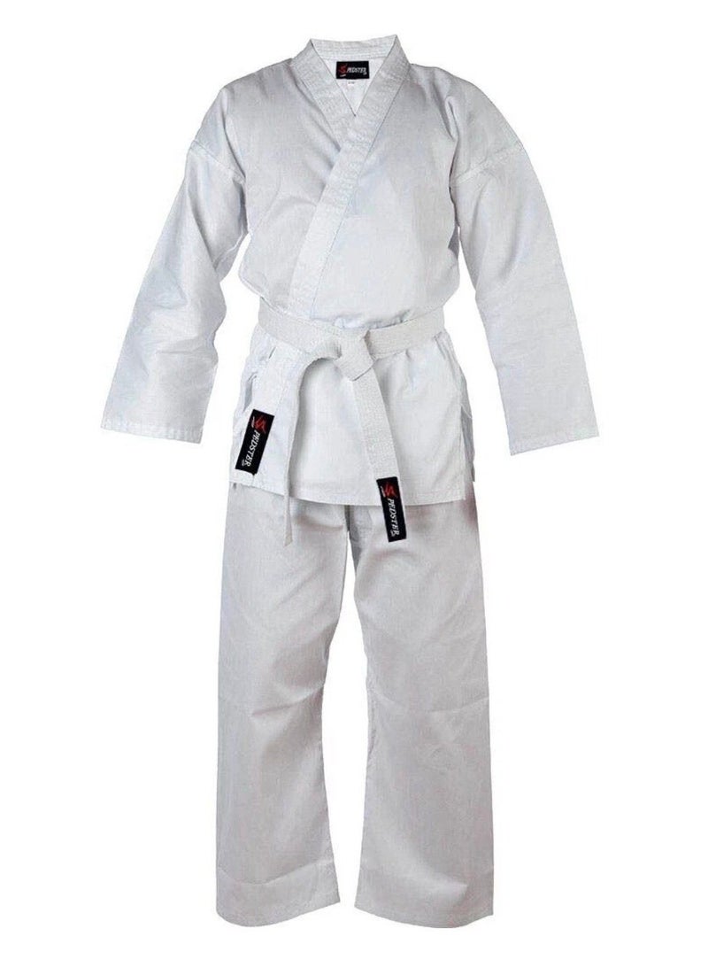 Spedster Karate Suit Martial Arts Uniform Aikido Student White Gi Top Quality Cotton Material With Free White Belt - Image 1
