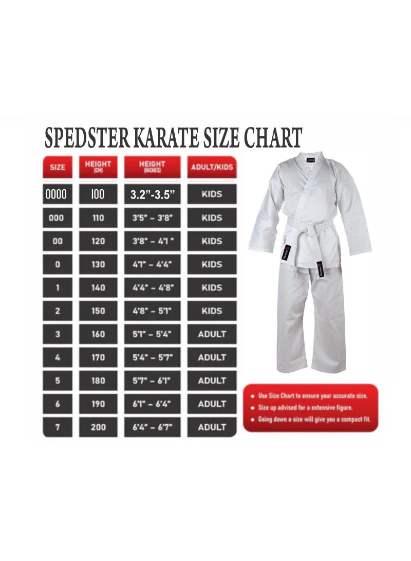 Spedster Karate Suit Martial Arts Uniform Aikido Student White Gi Top Quality Cotton Material With Free White Belt - Image 4