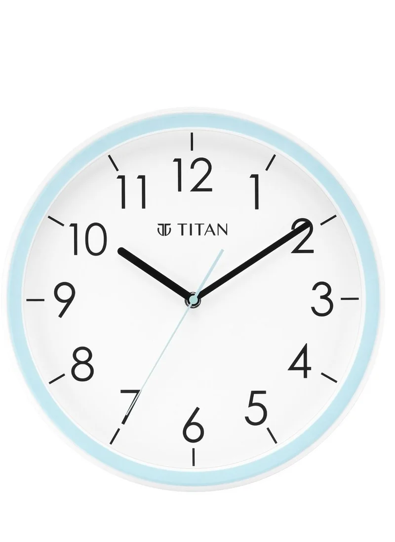 تيتان Contemporary White Dial Blue Color Silent Sweep Technology - 32.5 cm x 32.5 cm (Medium)