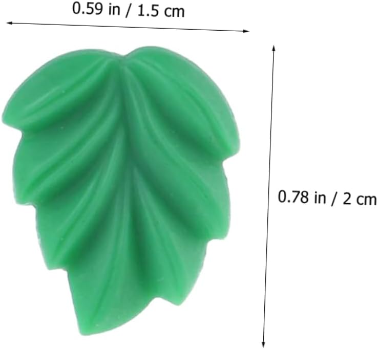 TEHAUX 30 قطعة من الدبابيس الزخرفية على شكل ورقة الشجر، دبابيس خضراء للوحة الإعلانات المكتبية - Image 3