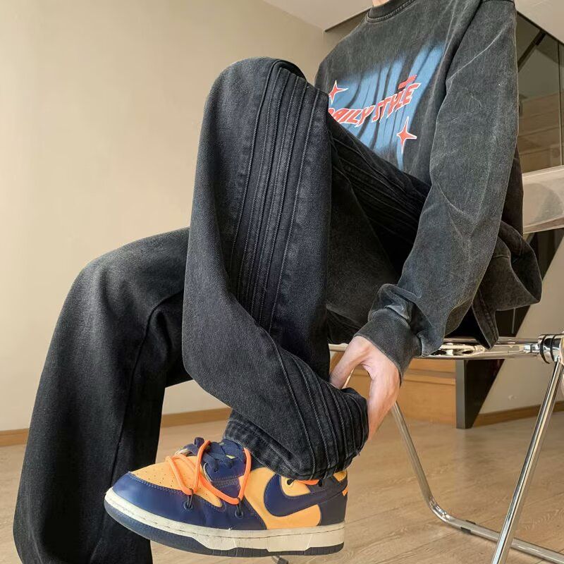 Unisex Classic Denim Jeans Loose Fit Daily Outdoor Wear - Image 4