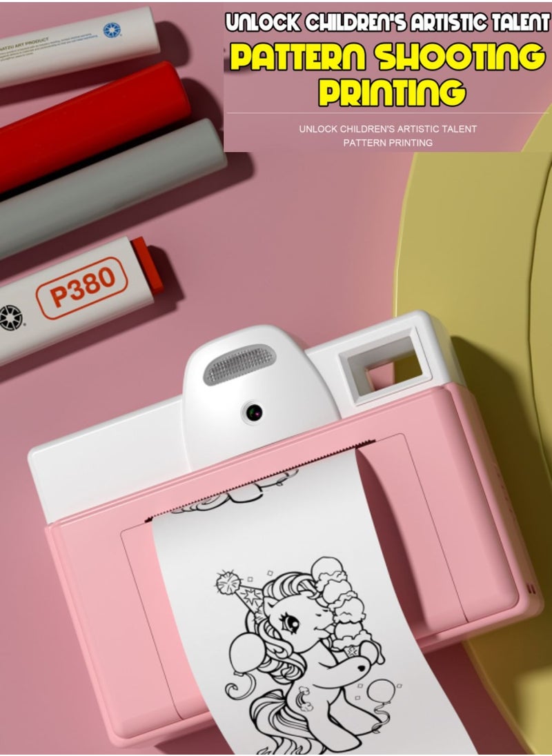 besrey  - Instant Print Camera for Kids with 1 Rolls of Printer Paper, 1080P Toddler Digital Camera Toys for Age 3-12 with 1GB SD Card, Birthday Gifts, Children's gift - Image 1