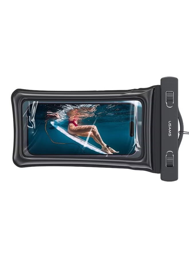 Usams 7-Inch Mobile Phone Waterproof Bag – Floating Airbag Swimming Pouch, Phone Protective Case for Swimming, Beach, Outdoor Activities, and Water Sports – Universal Fit for 7-inch Phones - Image 4