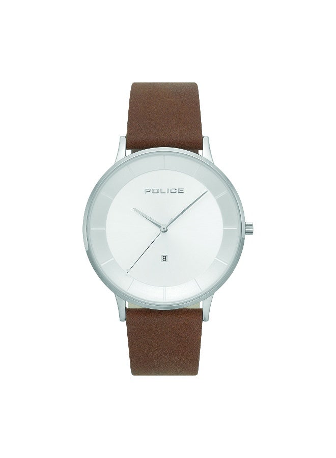 Men Fontana Brown Leather Strap Analog Watch for Men, 42mm