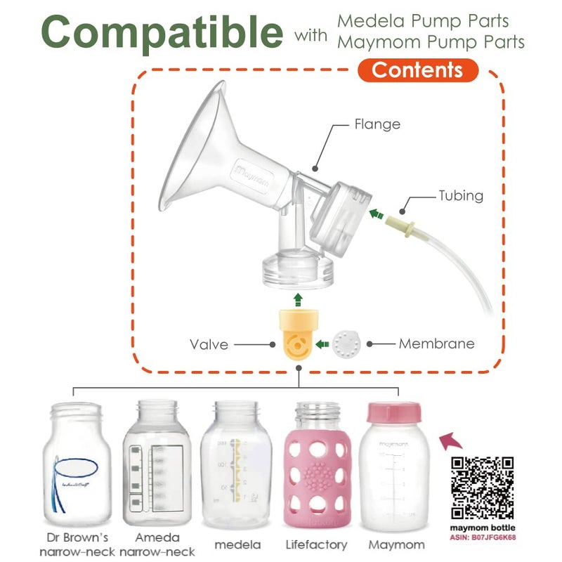 Maymom MyFit Breast Pump Kit Compatible with Medela Pump in Style Advanced Breast Pumps; 2X 29mm Breastshields (one-Piece), 4 Valve, 6 Membrane, & 2 Pump-in-Style Tubing; Can Replace Medela Valve - Image 4