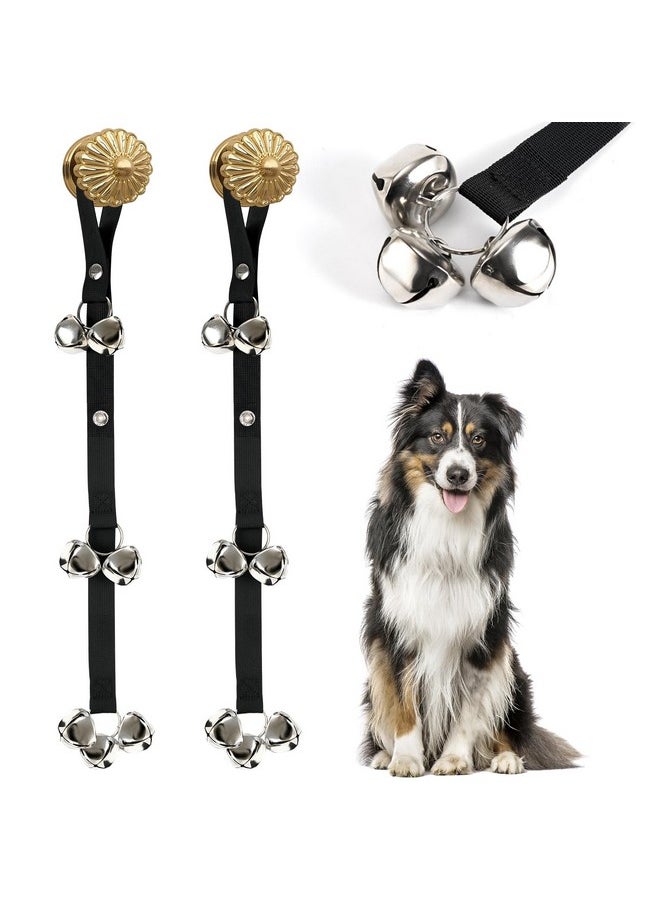 Luckyiren Pack of 2 Upgraded Puppy Bells Doorbells for Door Knob, Dog Bells for Potty Training-Louder Jingle, Bigger Bells for Puppies Pep Doggy Canine Pooch Pet Hound Cat, Cool Unique Gift for Dog Lover  - Image 1