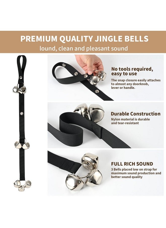 Luckyiren Pack of 2 Upgraded Puppy Bells Doorbells for Door Knob, Dog Bells for Potty Training-Louder Jingle, Bigger Bells for Puppies Pep Doggy Canine Pooch Pet Hound Cat, Cool Unique Gift for Dog Lover  - Image 3