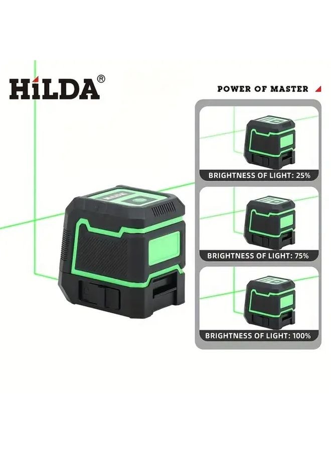 HILDA Portable Green Cross Laser Level 100ft Machine Bag Horizontal Vertical Line - Image 5