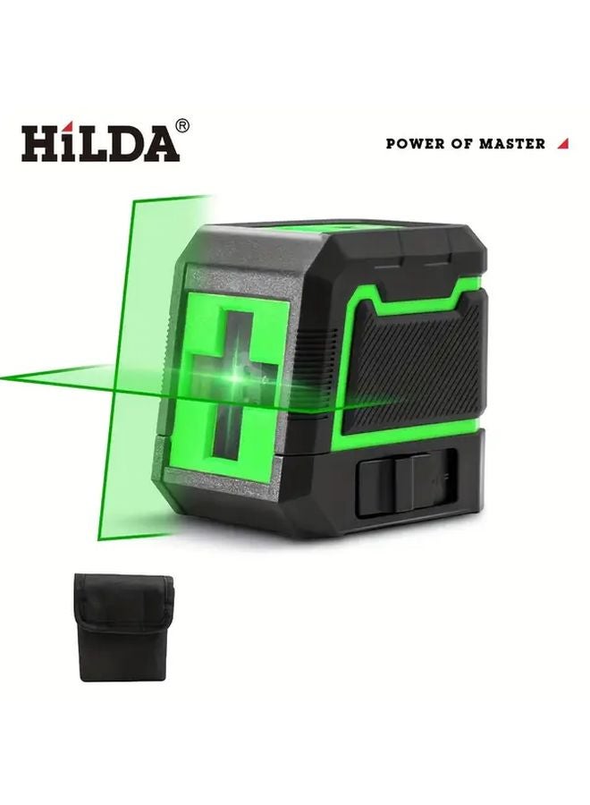 HILDA Portable Green Cross Laser Level 100ft Machine Bag Horizontal Vertical Line - Image 1