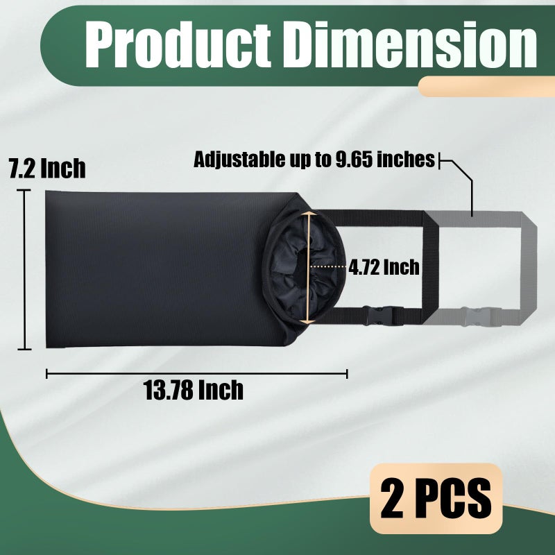 ecocstm 2 PCS Car Trash Bags, Car Accessories Washable Garbage Bag Hanging, Detachable Trash Can with Top Elastic Vent & Sticky Strap Bottom Opening, Seat Back Tash Bag for Cars,Travelling,Outdoor - Image 3