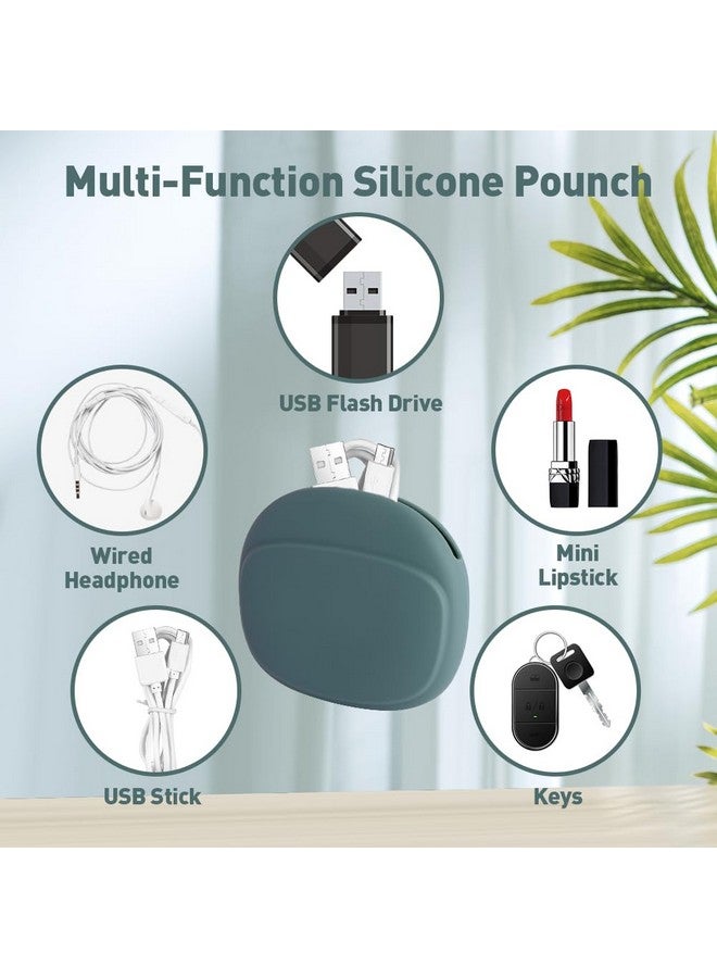 Abnaok 3PCS Silicone Headphone Organizer with 3PCS Silicone Cable Ties, Abnaok Data Cable Storage Case, Portable Wired Headphone Organizer Reusable Cable Straps for Home or Workplace - Image 4