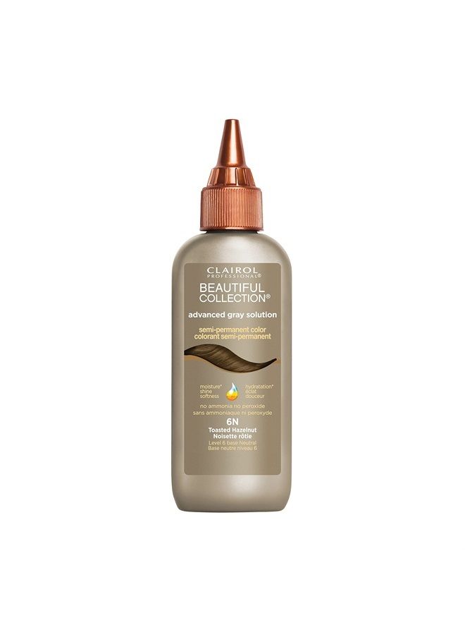 CLAIROL PROFESSIONAL Beautiful Advanced Gray Solutions 6n Toasted Hazelnut, 3 oz - Image 1