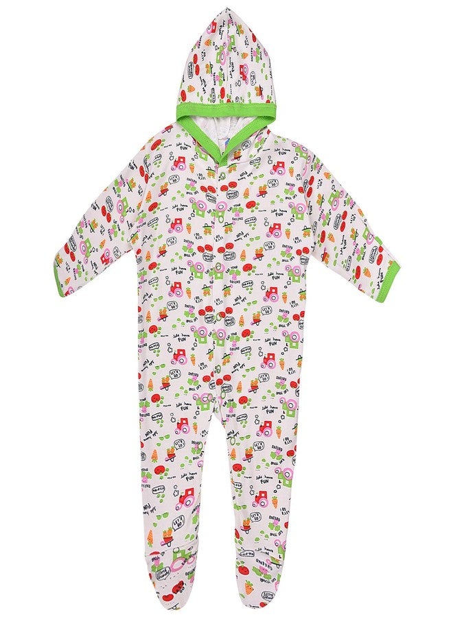 MAGIC TOWN Babyneeds New Born Baby Multi-Color Long Sleeve Cotton Sleep Suit Romper for Boys and Girls Set of 2 - Image 2