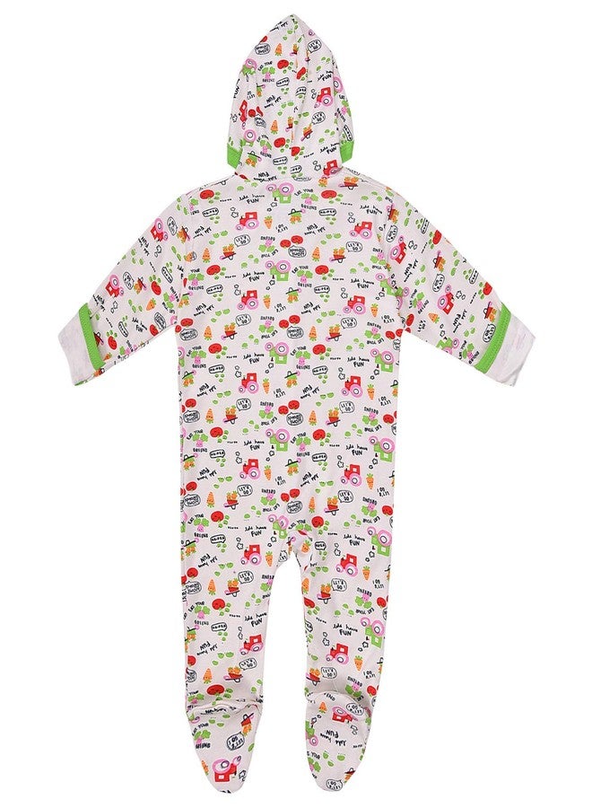 MAGIC TOWN Babyneeds New Born Baby Multi-Color Long Sleeve Cotton Sleep Suit Romper for Boys and Girls Set of 2 - Image 3