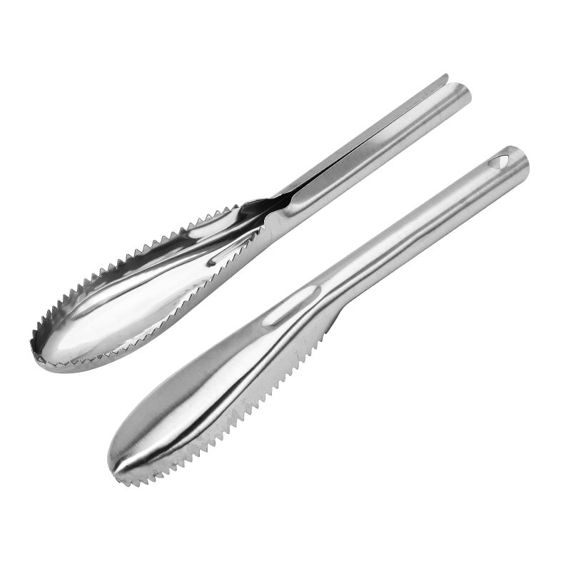 2 Pieces Fish Scaler Stainless Steel Fish Scaler Remover Easily Remove Fish Scales Cleaning BrushTool Fish Scraper for Kitchen Fish Cleaning Tools