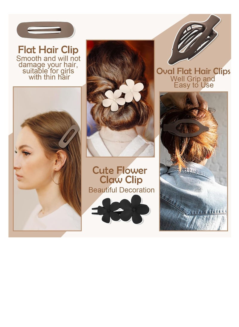 general Clips for Women - 3 Styles Non-slip Flat Claw Clips Matte Hair Claws for Thin Thick Hair - Image 3
