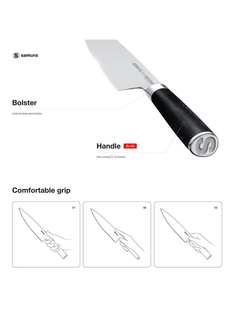 Samura Slicing Knife 9.0"/230 mm | Black Non-Stick Coating Hardness 59 HRC | AUS-8 Stainless Steel | Ergonomic G10 Handle | Professional Chef Knife | Heat Resistant | Kitchen Accessory  - Image 3
