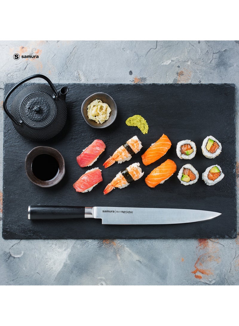 Samura Slicing Knife 9.0"/230 mm | Black Non-Stick Coating Hardness 59 HRC | AUS-8 Stainless Steel | Ergonomic G10 Handle | Professional Chef Knife | Heat Resistant | Kitchen Accessory  - Image 5