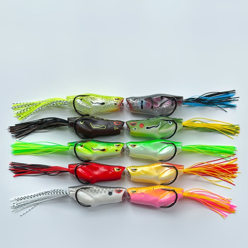 1pc Topwater Frog Lures C3 Large Caliber Durable Lifelike PVC Frog Realistic Soft Popping Frog With Cupped Mouth 7 32oz 2 56inch For Bass Pike Snakehead Salmon Trout Catfish Freshwater Saltwater - Image 4