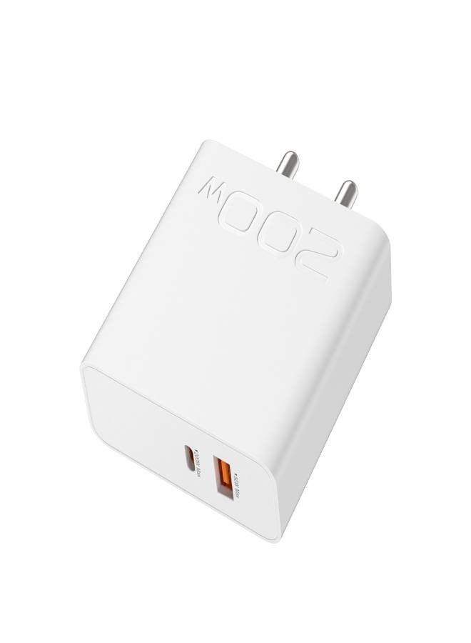 AROAQ 200W Super Fast Charger PD + USB Fast Charging Adapter for iPhone, Samsung, Huawei & Type-C Devices High-Speed Mobile Phone Power Adapter - Image 1