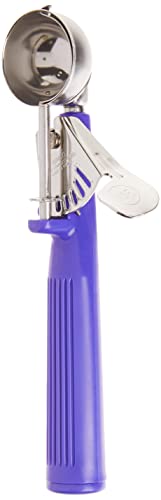 Winco Ice Cream Disher with Purple Handle, Size 40 - Image 1