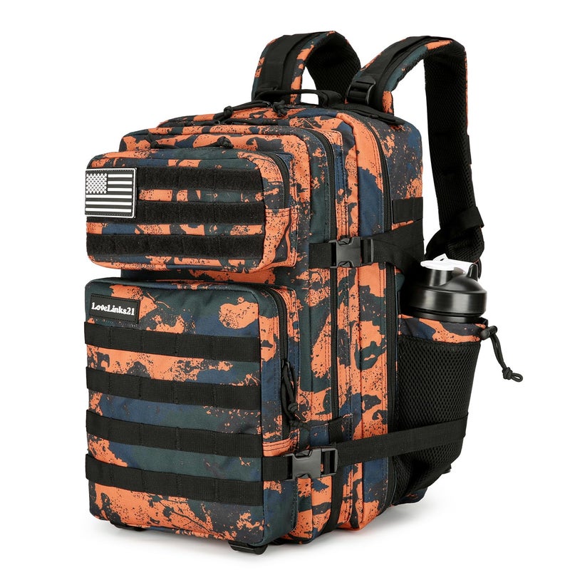 Lovelinks21 25L Tactical Backpack for Men and Women Military Backpack Small Assault Pack Molle Backpack Bug Out Bag Travel Rucksack Daypack (Mars Camo) - Image 1
