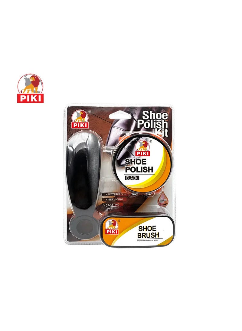 PIKI PIKI Shoe Cleaning Brushes Travel Kit - Portable Leather Shoe Care with Soft Bristles and Premium Shoe Wax  - Image 5