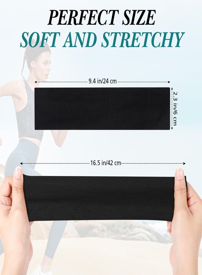 Hishexin Headbands for Women Non Slip, Stretchy Sweat Headband for Workout Yoga Running, Head Bands for Women's Hair - 8 Pack (Black White Grey) - Image 2