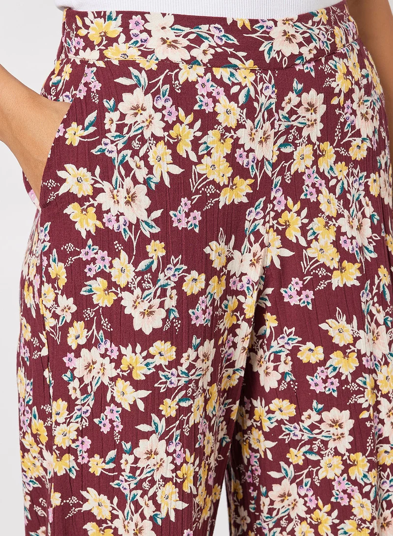 I.Scenery Floral Flared Pants