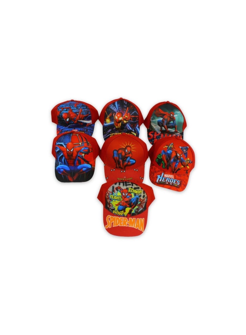 Boys Cap – Red with Spider-Man Print - Image 1