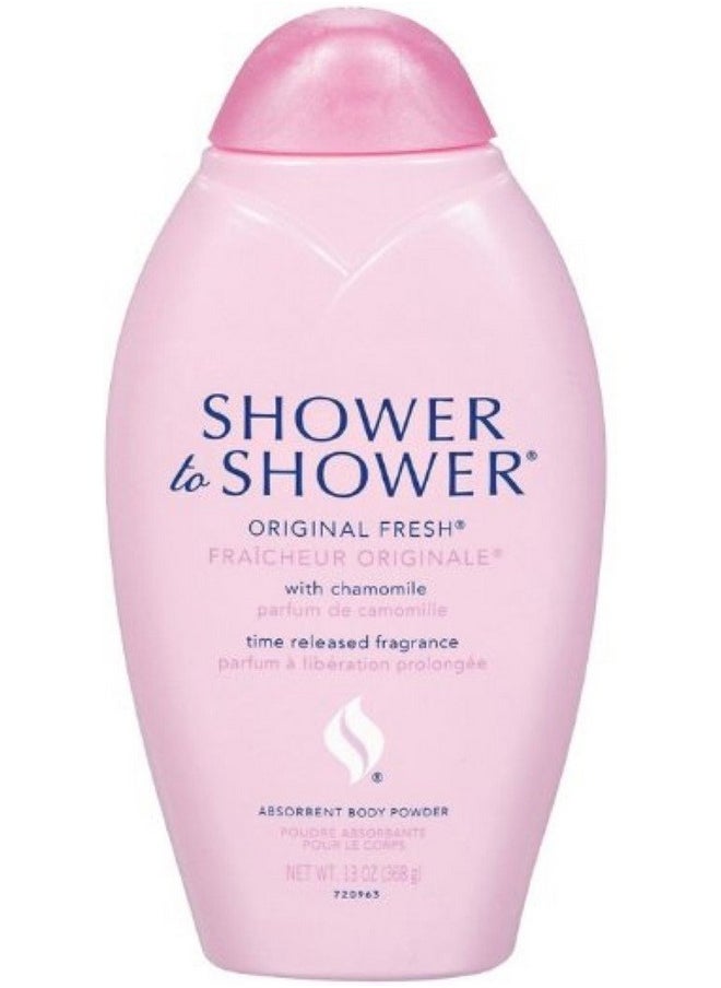 Shower To Shower - Absorbent Body Powder Original Fresh With Chamomile 13Ounce Bottles (Pack Of 2) - Image 1