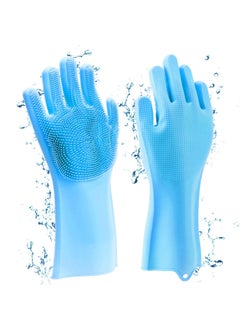 HAGUDI HAGUDI JONTI STORE Silicone Hand Gloves for Dish Washing Kitchen Cleaning Gloves Pet Grooming Great for Washing Dish Car Bathroom Multicoloured 