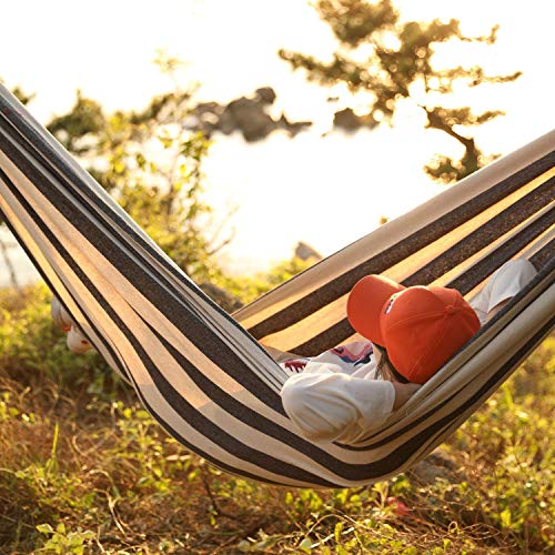 INNO STAGE Double Hammock - 2 Persons Portable Hanging Camping Bed, Blue, 118.3"L x 63"W, 350Lbs Capacity, Polyester, Supports Up to 350 lbs - Image 5