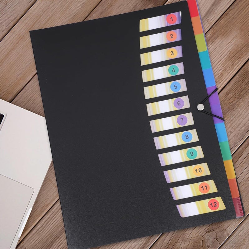 User tested optimized build A4 Accordion File Folder Organizer with Snap String Closure, Expandable Multi-Layer Document Organizer, Portable Travel and Office File Folder, Black Dense material - Image 4