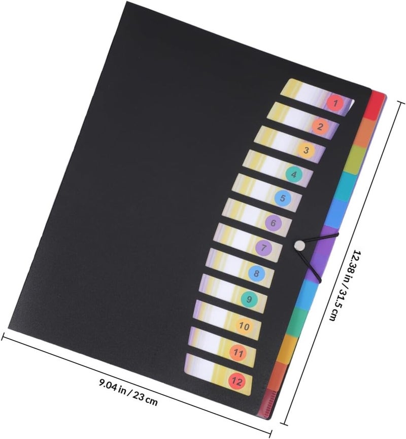 User tested optimized build A4 Accordion File Folder Organizer with Snap String Closure, Expandable Multi-Layer Document Organizer, Portable Travel and Office File Folder, Black Dense material - Image 2